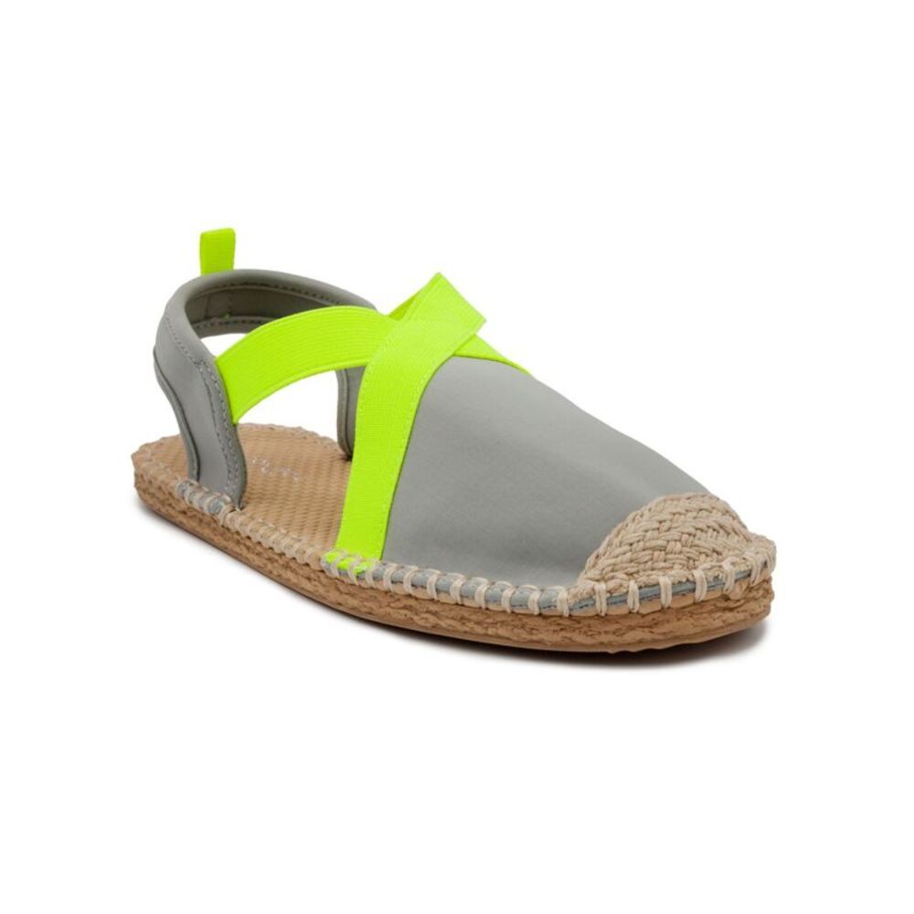LONDON FOG COLLECTION Womens Gray Colorblock Sand Toe Slip On Slingback 7 M